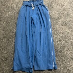 Urban Outfitters Blue Wide-Leg Pants with Drawstring